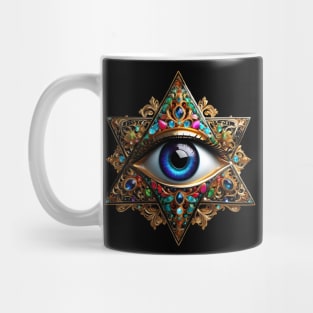 Baroque Evil Eye Hexagram Mug
